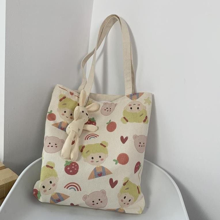 Túi vải canvas đeo vai phong cách Ulzzang (Em bé thỏ)