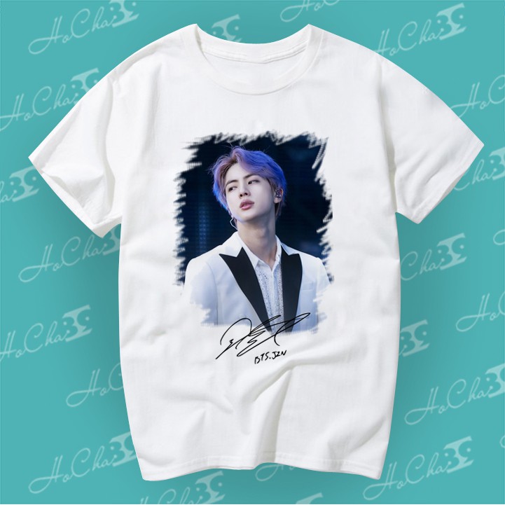 [FREE SHIP] Áo BTS | Hình & Chữ Ký Thật Của 7 Thành viên Kpop BTS Korea | Vải Dày - Dây cổ hàng xuất khẩu (có hình thật) | BigBuy360 - bigbuy360.vn