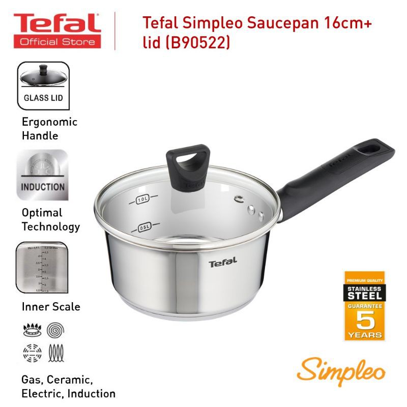 Quánh inox 304 18cm Tefal Simpleo B9052395