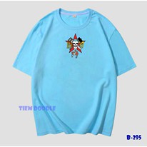 Áo Thun Nam Nữ Tay Lỡ Unisex Phông Trơn Oversize Form Rộng Basic Tee Hình hoạt hình nhỏ giữa áo