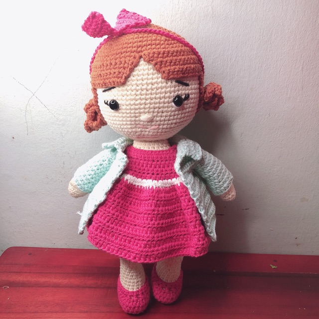 Sét Búp bê Helen 30cm (móc len HandMade 100%)