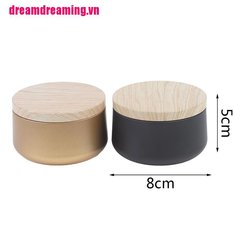 Hộp Đựng Nến Bằng Thiếc Vân Gỗ Độc Đáo