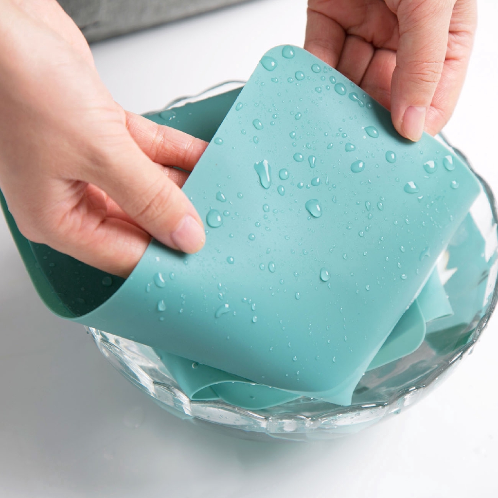 Bộ 4 Tấm Lót Bàn Ăn JUJIAJIA Bằng Silicone Chống Thấm Nước Tiện Dụng