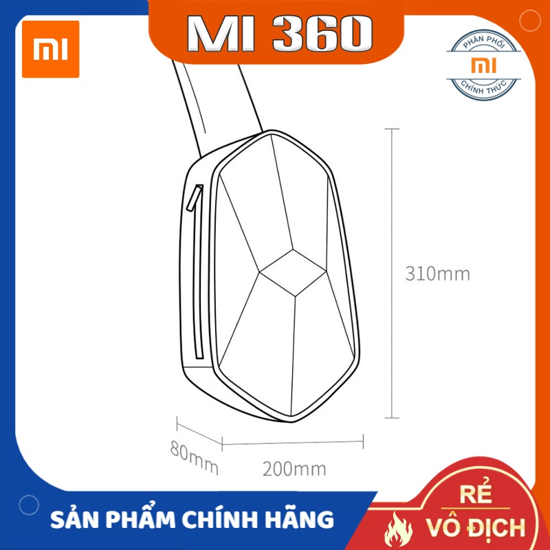 Túi Đeo Chéo Xiaomi BEABORN✅ Chống Thấm Nước✅ Tích Hợp Cổng Sạc USB✅ Hàng Chính Hãng