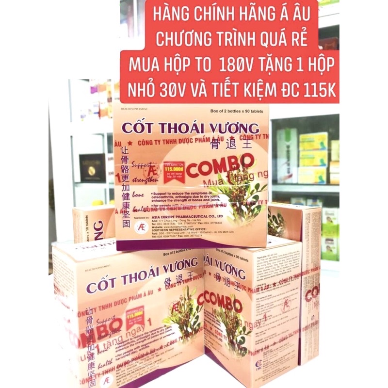 Cốt thoái vương hộp 180viên tặng 1hộp 30viên