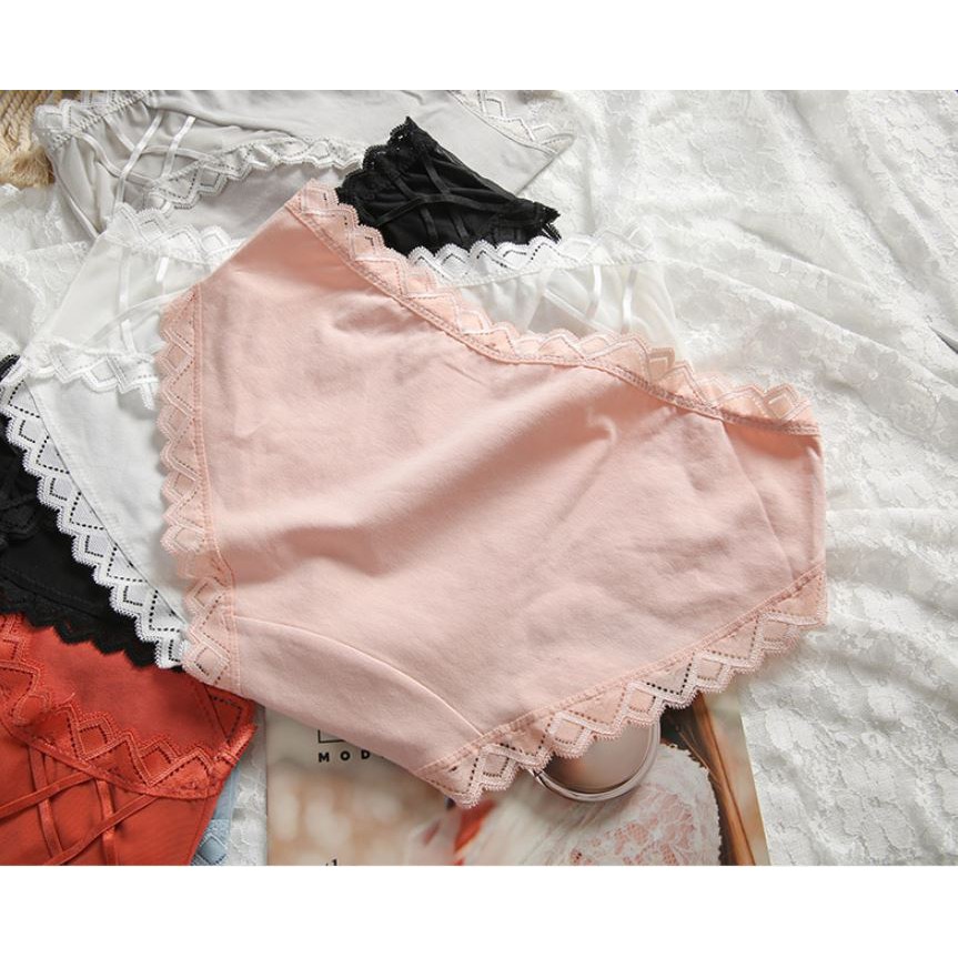 Quần Lót Nữ Cotton Siêu Mềm Đan Dây Hông P335