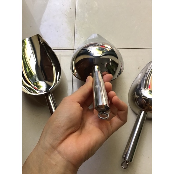 Xúc đá inox đủ cỡ, xẻng xúc đá bằng inox loại đẹp