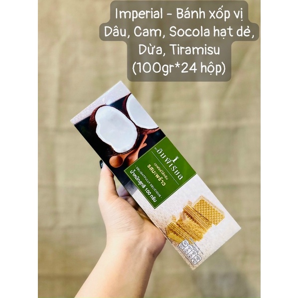 Bánh Xốp Kem Imperial Thái Lan Hương coconut Wafers (Hộp 100g)