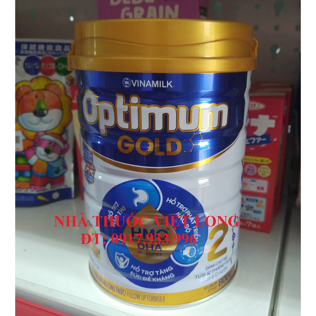 Sữa Optimum gold HMO & DHA Số 2 800g