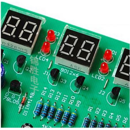 DIY Bộ Linh Kiện Tự Lắp Đồng Hồ LED 6 Chữ Số Dùng Chíp STC11F02