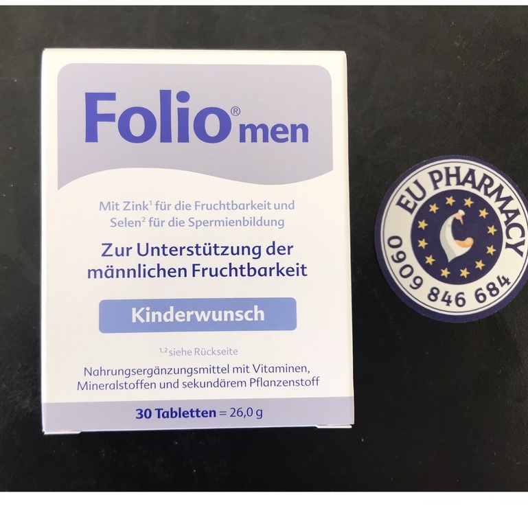 Folio Men Vitamin bổ sung Kẽm và các vi chất khác cho Nam