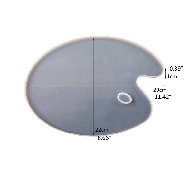 UU Handmade Paint Palette Resin Casting Mold 10 x 8 Inches Oval shape Art Palette Resin Mold DIY Art Craft