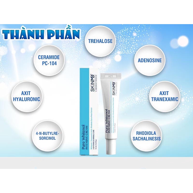 Kem trắng da mờ thâm sạm nám SKINMD  15ml