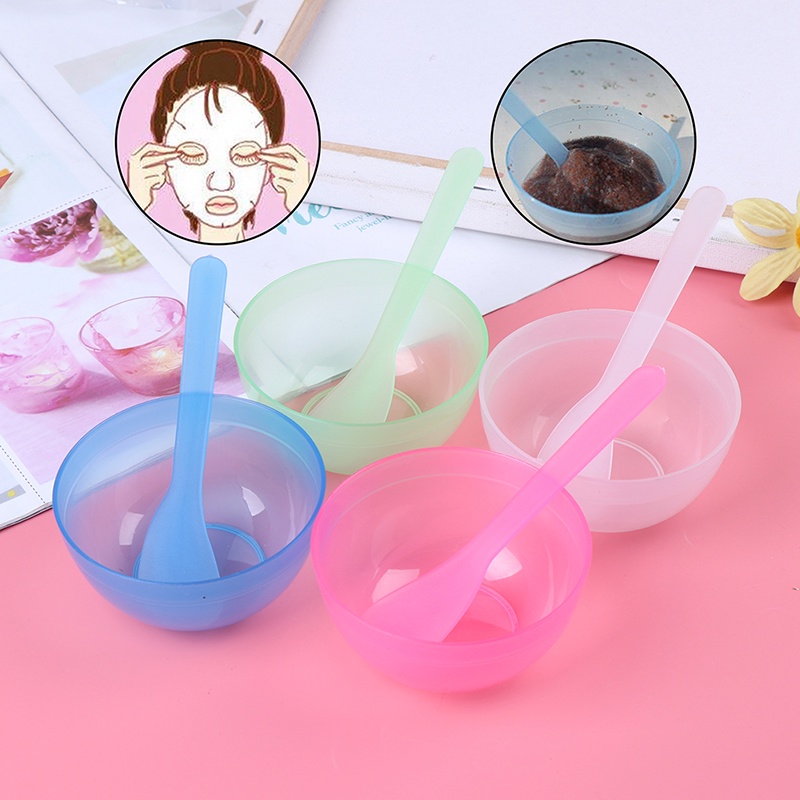Bộ Bát + Muỗng Khuấy + Tô Khuấy Mặt Nạ Bằng Nhựa Mềm Chất Lượng Cao