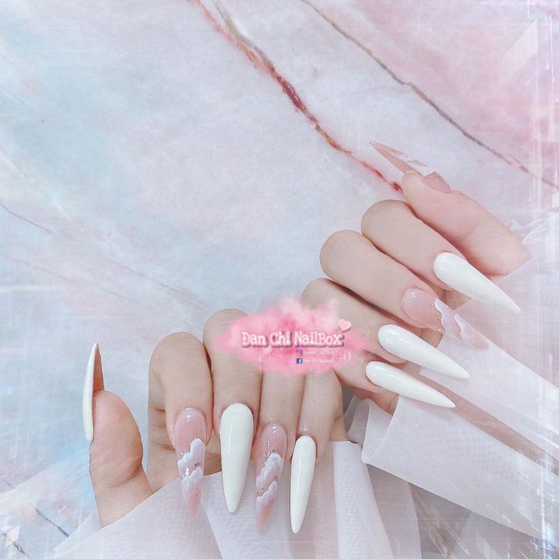 NailBox móng úp thiết kế sẵn Mẫu Sữa Gợn Sóng