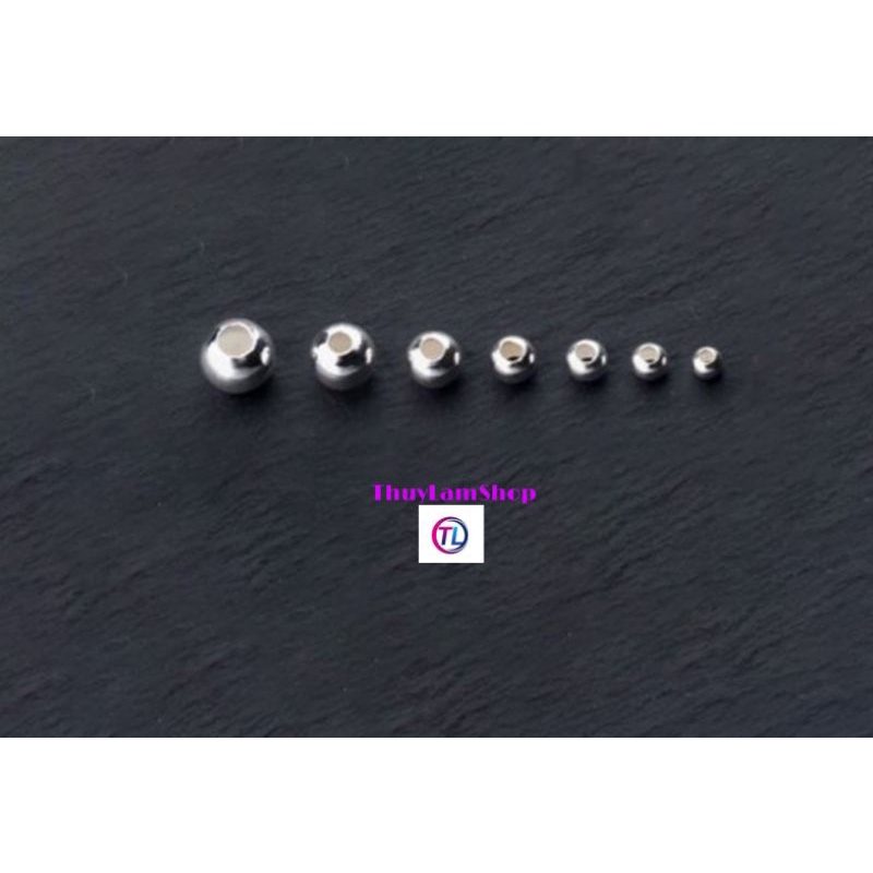 Combo 5 bi bạc 925 trơn làm vòng size 2li 3li 4li 5li 6li