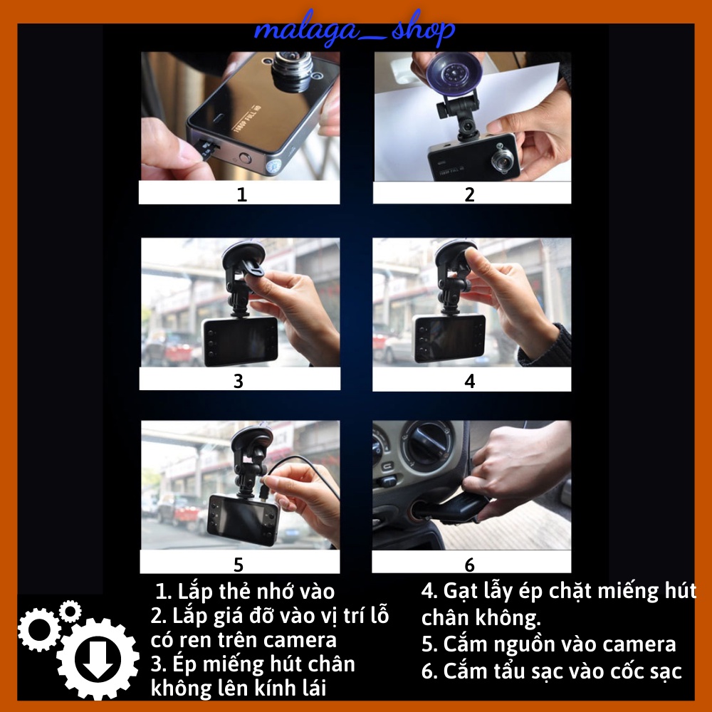 Camera hành trình ô tô xe hơi chất lượng ảnh full HD, cam hanh trinh mini, bảo hành 12 tháng