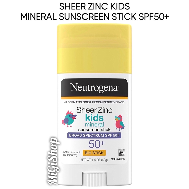 Sáp Chống Nắng Trẻ Em Dạng Lăn Neutrogena Sheer Zinc Kids Mineral Sunscreen Stick SPF50+ 42g