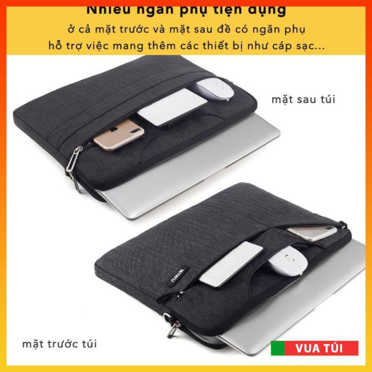 Cặp, Túi Xách Laptop, Macbook Chống Sốc 13/14/15inch - WiWU Sleeve Case Màu đen - Bảo Vệ Laptop Toàn Diện