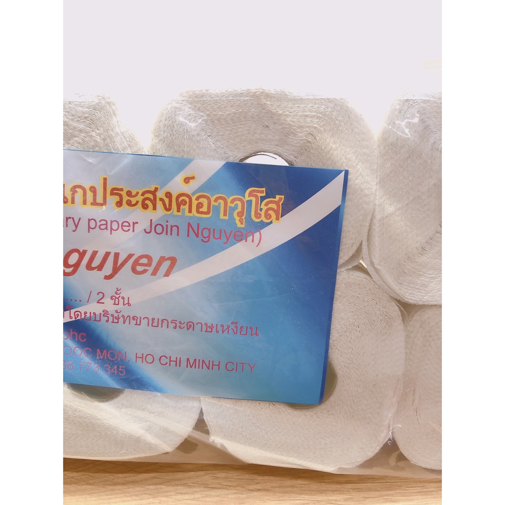 giấy vệ sinh thái lan gia nguyen có lõi 1 lốc 10 cuộn
