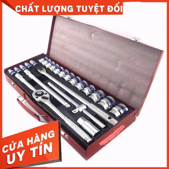 [FREE SHIP] Bộ tuýp khẩu hãng TOP 24 chi tiết hệ 1/2 inch nhập khẩu Đài Loan chuyên để sửa xe máy, ô tô, máy móc