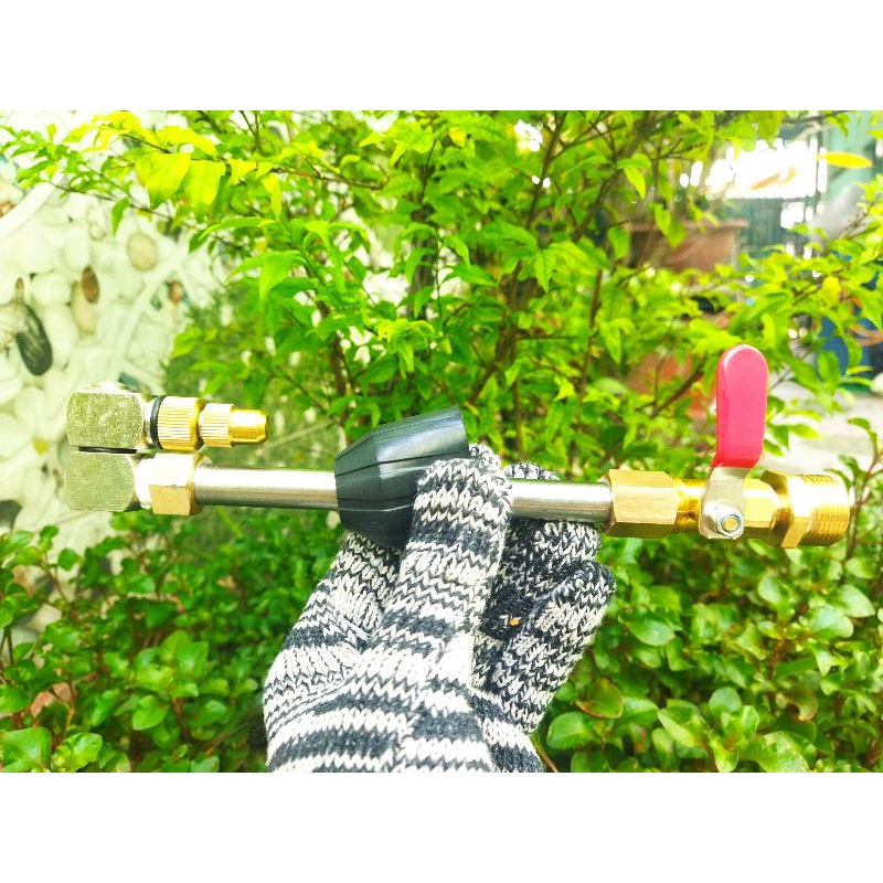 Bộ béc xịt rửa xe , vệ sinh máy lạnh xoay 360 dài 40cm.