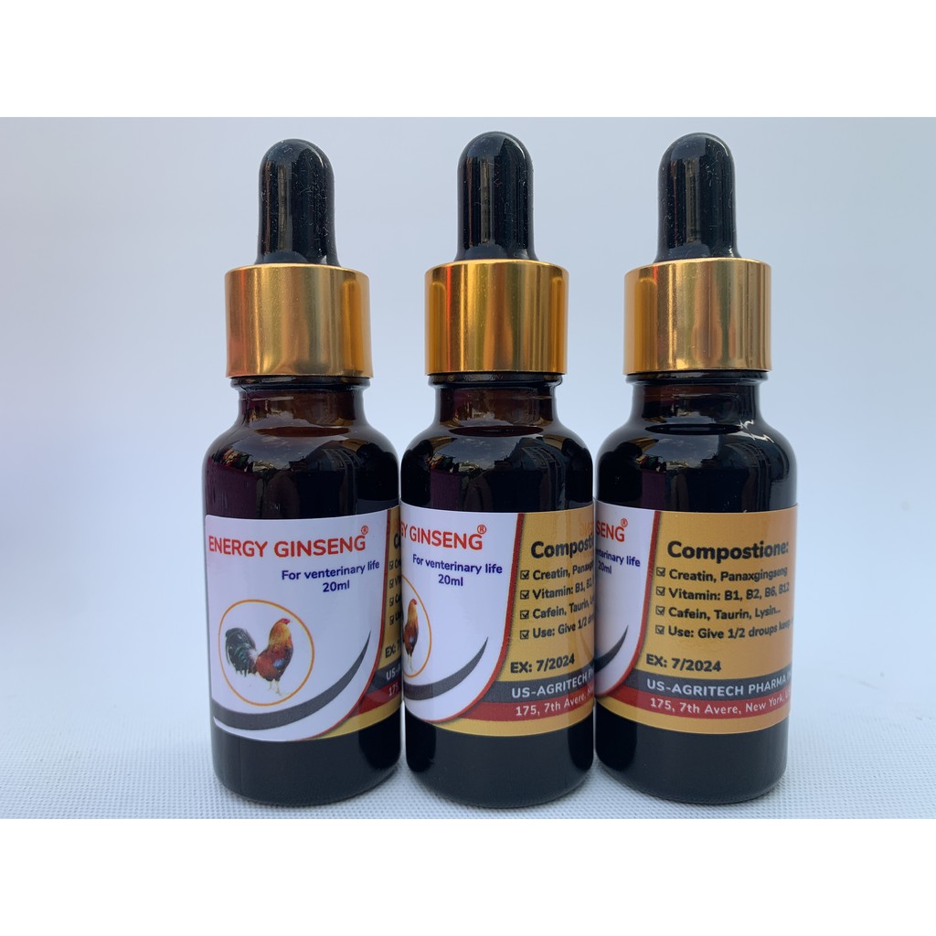 GINSENG - Redmin Combo Thuốc Nuôi Gà Đá Giúp Mau Sung Cự Mạnh Bóng Mượt Lông