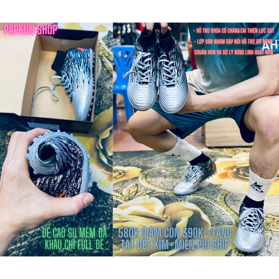 GIÀY ĐÁ BÓNG KHÓA CỔ CHÂN PAPKUN