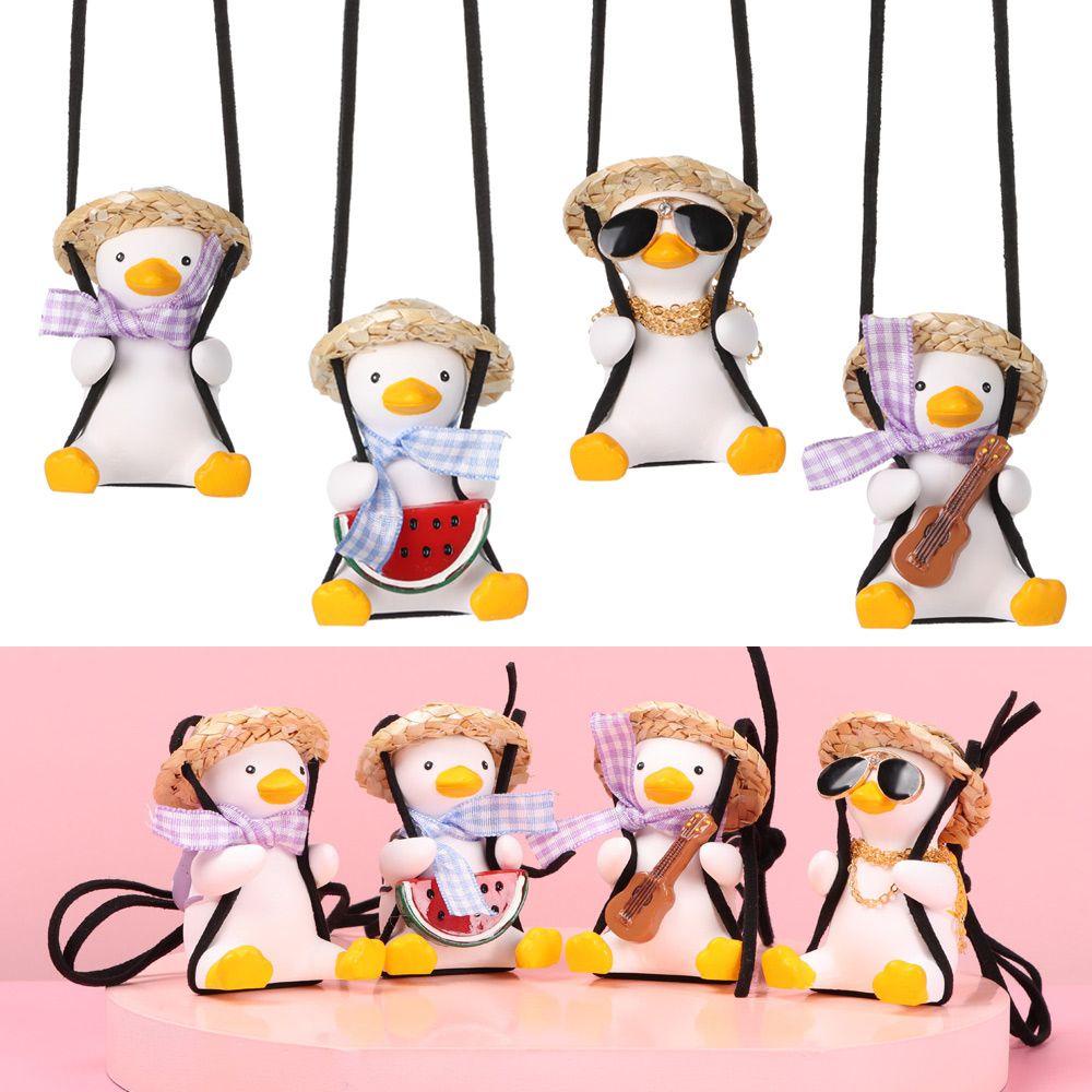 SUYO Chú Vịt Đội Mũ Rơm Dễ Thương Dùng Trang Trí Xe Hơi