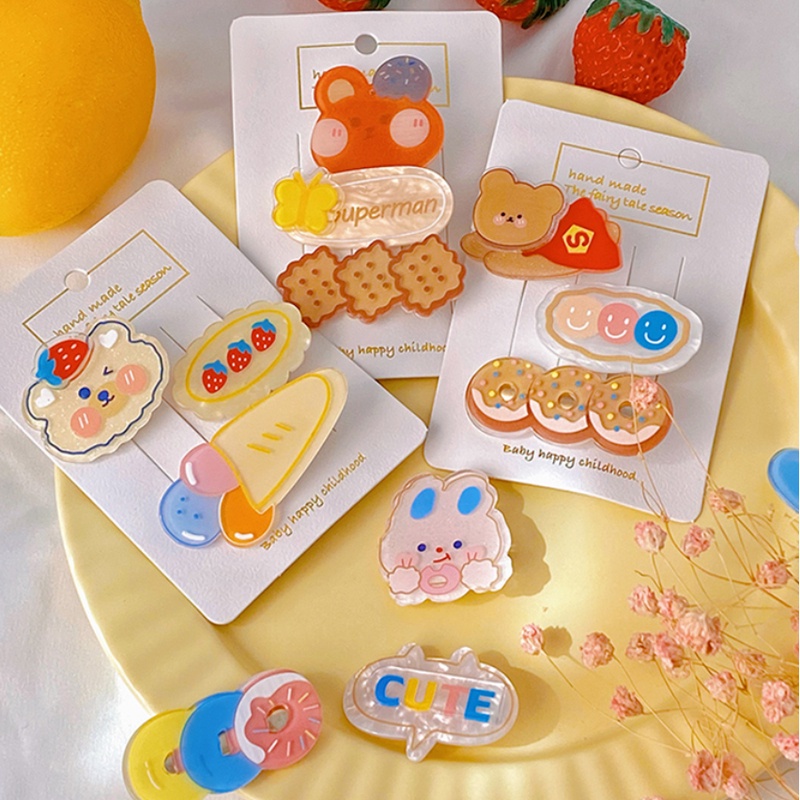 Kẹp Tóc Siêu Dễ Thương Phong Cách Hàn Quốc Dành Cho Bé Gái