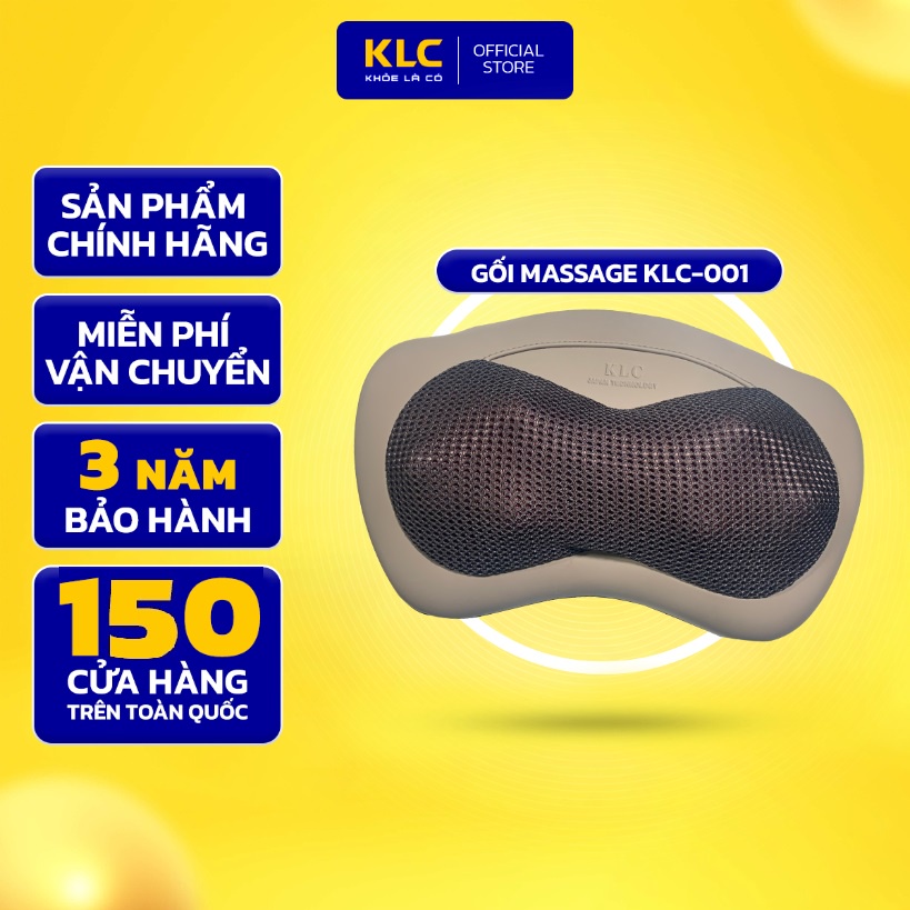 Gối massage KLC, công nghệ hồng ngoại Nhật Bản, giúp thư giãn, giải toả cơn đau nhức hiệu quả