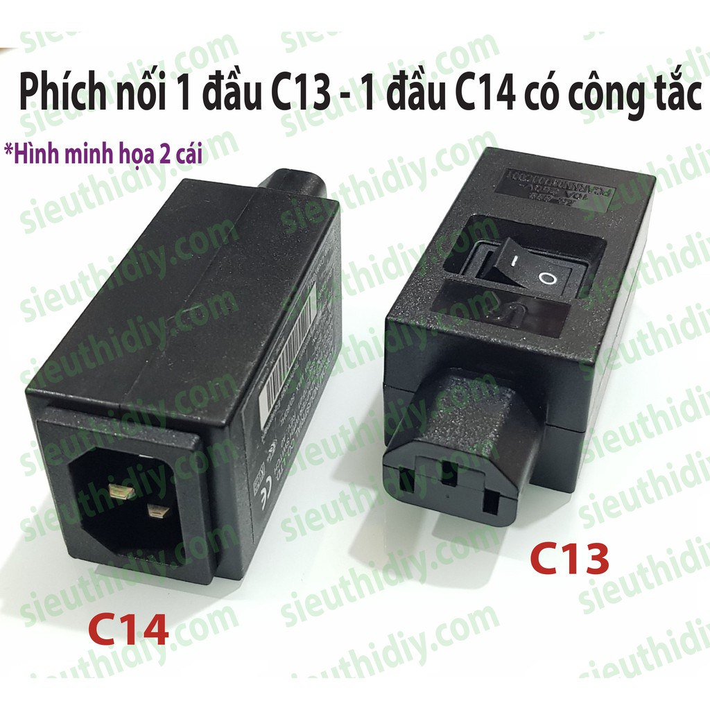 Phích nối nguồn AC C13-C14 có công tắc đóng cắt 2 dây Cisco