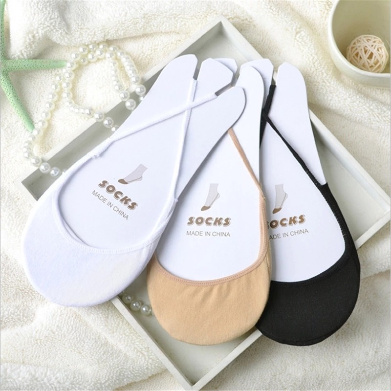 1 Đôi Vớ Cotton Mỏng Cổ Thấp Tàng Hình Thời Trang Mùa Hè Quyến Rũ Cho Nữ