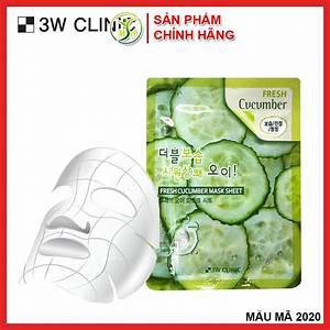 [Hàng Nhập Khẩu Hàn Quốc] Combo 10 Túi Mặt nạ dưỡng da - Mặt nạ giấy 3W Clinic Fresh Green Tea Mask