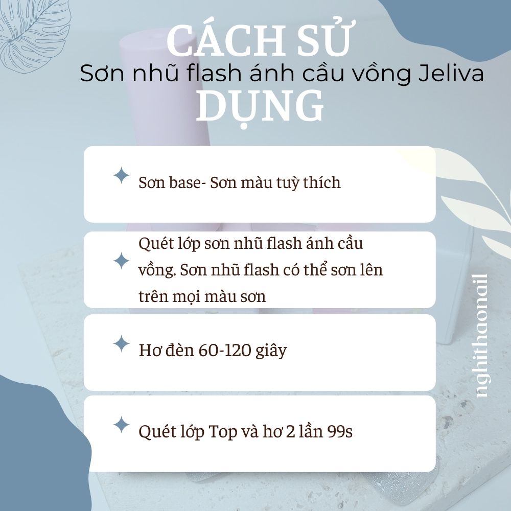 Sơn nhũ flash ánh cầu vồng Jeliva 15ml
