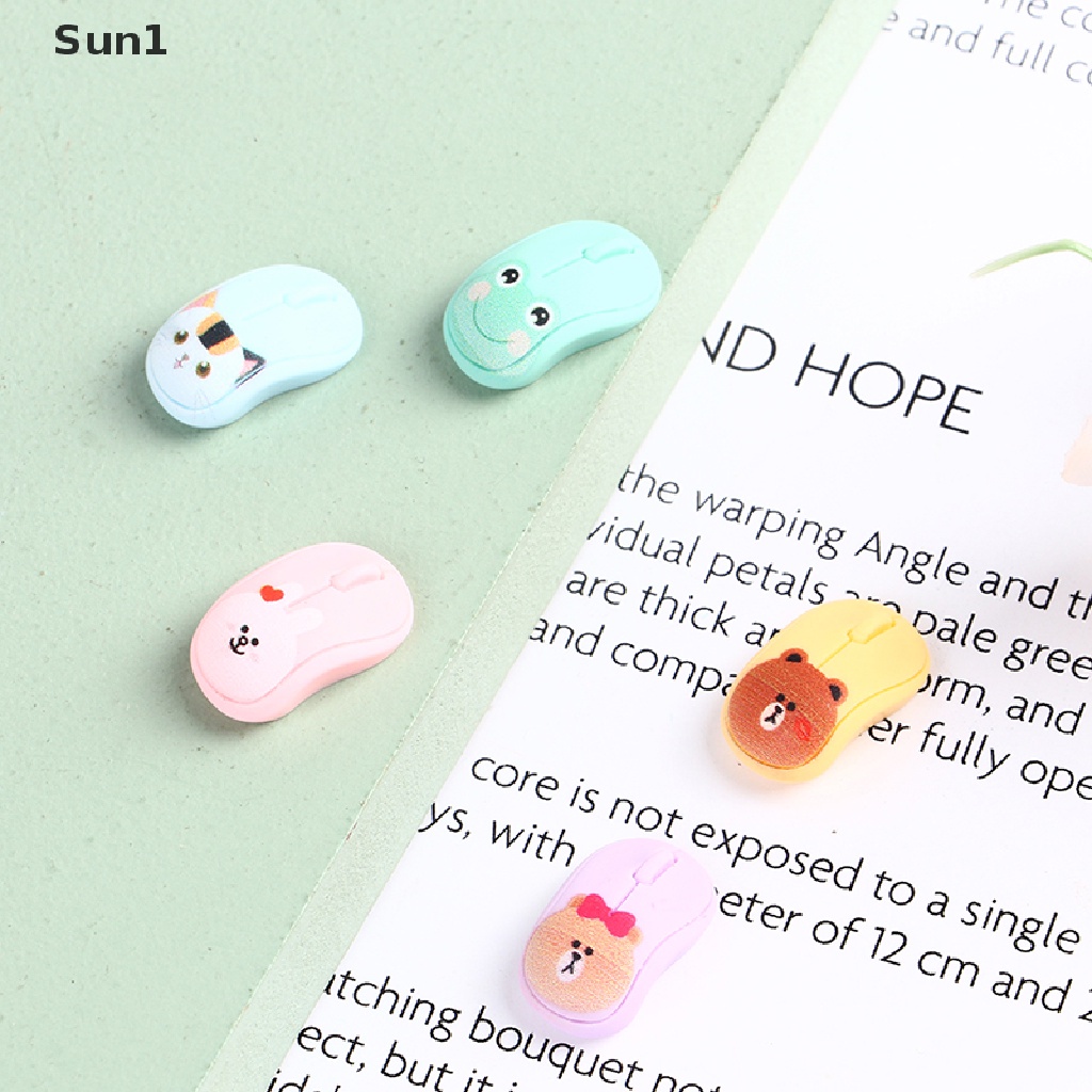 Set 5 Kẹp Tóc / Ốp Điện Thoại Hình Chuột Mini Tỉ Lệ 1: 12 Trang Trí Nhà Búp Bê