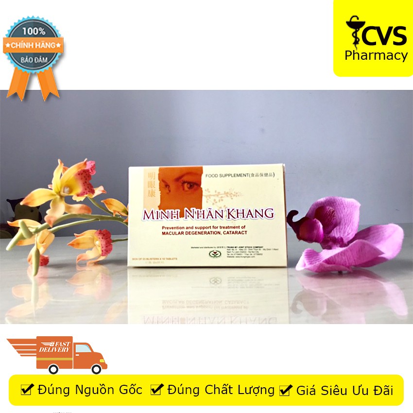 Minh Nhãn Khang - viên uống bổ mắt, hỗ trợ giúp tăng cường thị lực, giảm đục thủy tinh thể - cvspharmacy