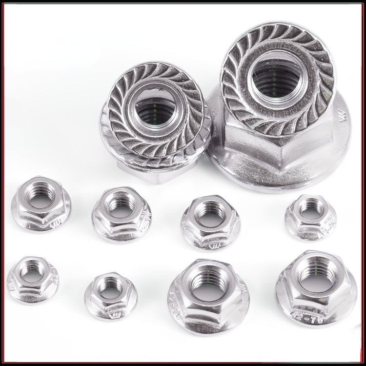 Đai Ốc Lục Giác Bằng Thép Không Gỉ 304 Chống Khóa Chống Trượt M3M4M5M6M8M10M12M14M16M20