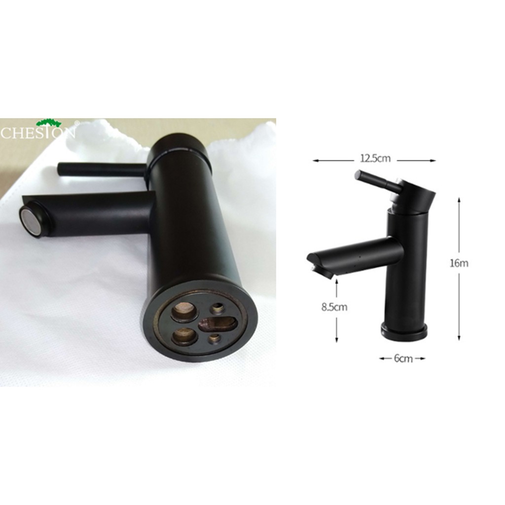 Vòi Lavabo nóng lạnh màu đen cao cấp - Inox 304 - Style 2 | BigBuy360 - bigbuy360.vn