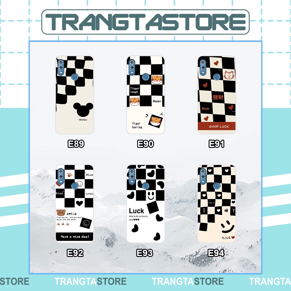 Ốp Vsmart Star 3 / Star 4 / Star3 / Star4 in hình sọc caro, họa tiết đen trắng dễ thương
