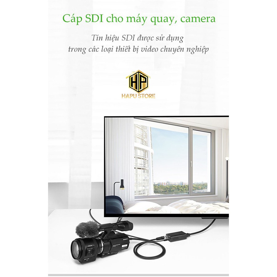 Dây cáp tín hiệu SDI Ugreen SP103 - Cáp camera chính hãng - Hapustore