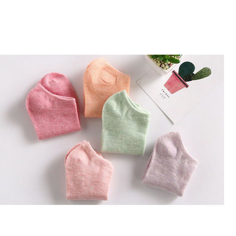 Set 10 đôi tất nữ đa sắc sáng xuất Nhật cổ ngắn hàng đẹp