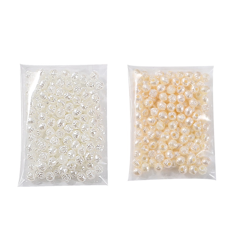 Phụ kiện Beadia hình hoa hồng ngọc trai nhân tạo bằng acrylic dùng làm trang sức DIY
