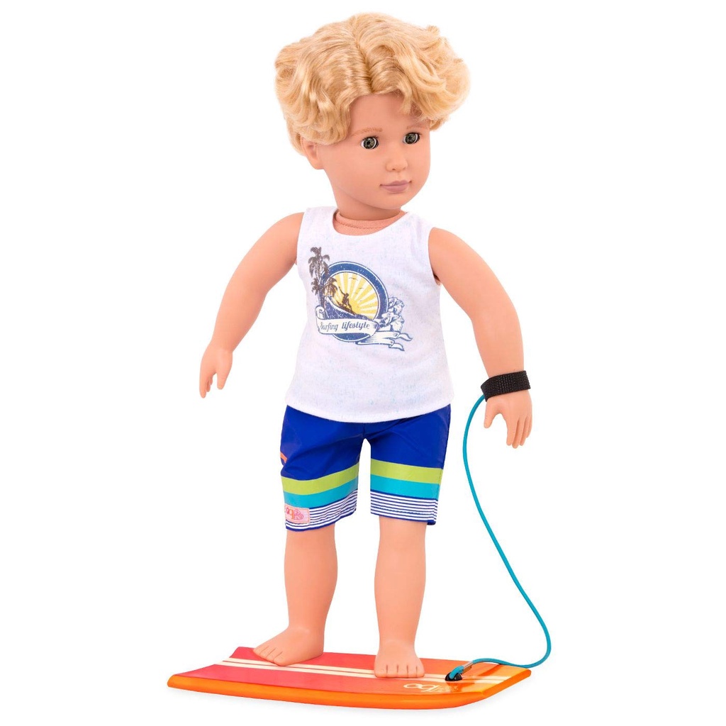 Đồ chơi búp bê Our Generation dành cho bé gái OG Gabe Doll - Surfer Boy - Búp bê Canada thân mềm 46cm