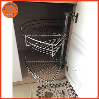 Mâm xoay góc tủ bếp 1/2 -3/4-Chính Hãng