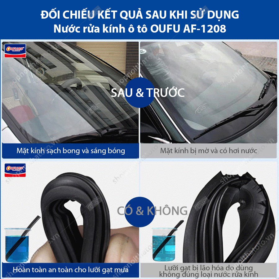 [Mã BMBAU50 giảm 10% đơn 99k] Nước Rửa Kính Ô Tô OUFU AF1208 500ml Nhập Khẩu Chính Hãng