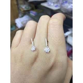 Bông tai tròn treo phụ kiện trẻ em bạc nguyên chất siêu xinh