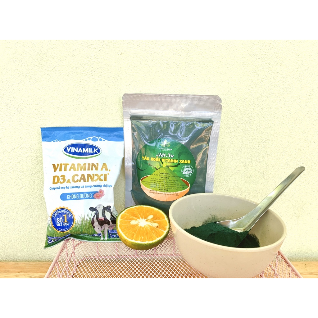 Mặt nạ tảo xoắn vitamin xanh tăng cường dưỡng da, giảm sưng tấy, đẩy lùi nếp nhăn