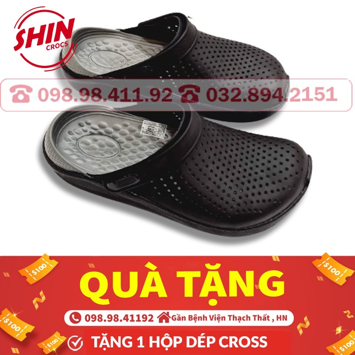 dép cross literide nam nữ Đen Full FREESHIP siêu êm, nhẹ cao cấp, bền đẹp nhiều màu CROSSLTR