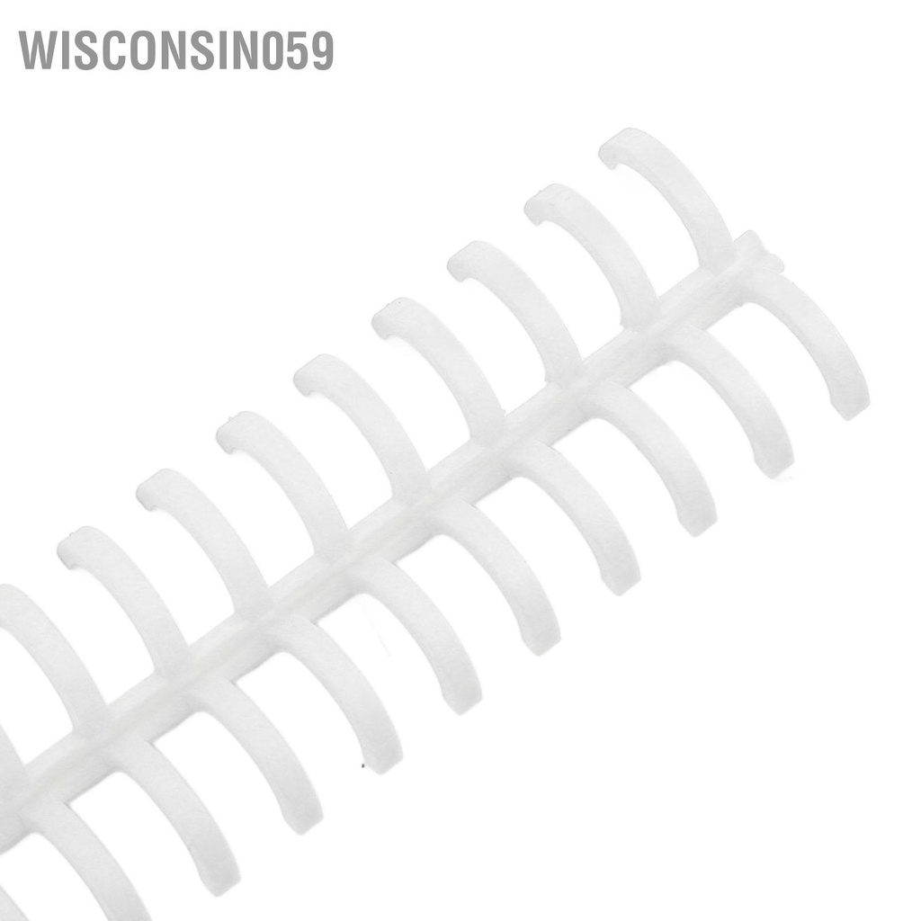 Wisconsin059 10 cái Ràng buộc Gai Hình xoắn ốc Cuộn dây Lược 30 lỗ Dải nhựa cho lá rời Đường kính 1 / 2in